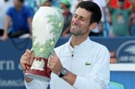 Djokovic celebrates his first Cincinnati Masters title in 2018